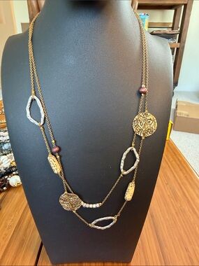 Gold-Tone Multi-Shape Statement Necklace - Women Jewelry